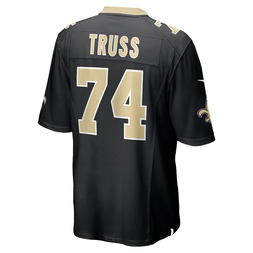Perkns NO.Saints #74 Xavier Truss Black Team Game Jersey