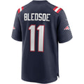 Perkns NE.Patriots #11 Drew Bledsoe Navy Game Retired Player Jersey