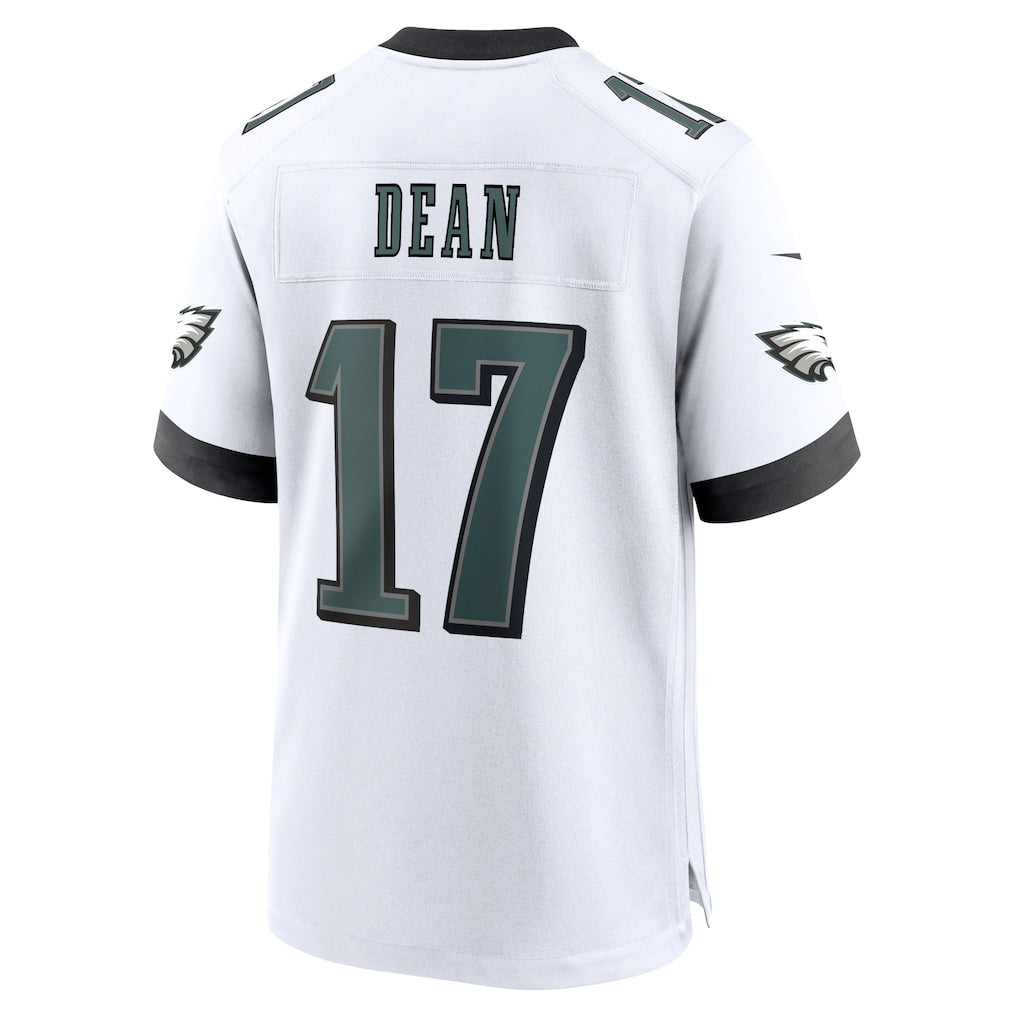 Perkns P.Eagles #17 Nakobe Dean White Game Jersey