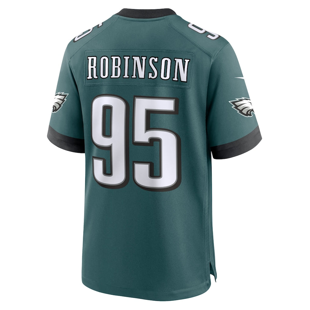 Perkns P.Eagles #95 Ty Robinson Midnight Green Team Game Jersey