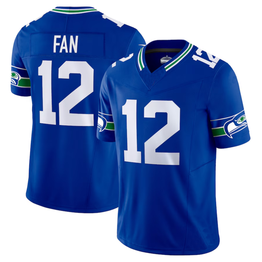 Perkns #12 12th Fan Player S.Seahawks Royal Vapor F.U.S.E. Limited Stitched Jerseys