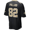 Perkns NO.Saints #82 Bob Pollard Black Game Retired Player Jersey