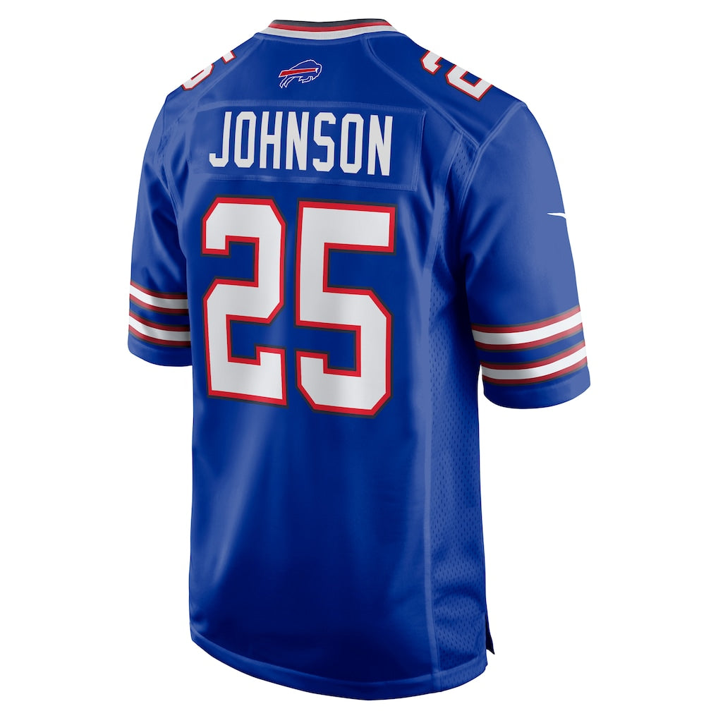 Perkns B.Bills #25 Ty Johnson Royal Team Game Jersey