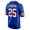 Perkns B.Bills #25 Ty Johnson Royal Team Game Jersey