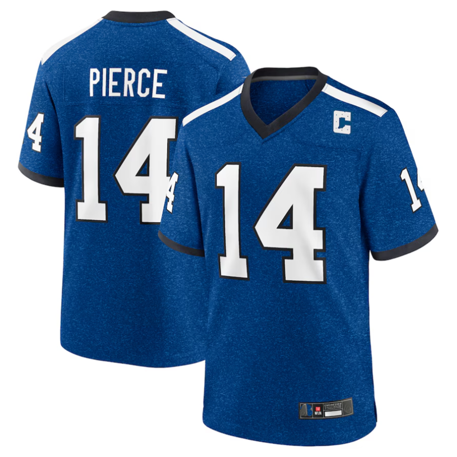 Perkns #14 Alec Pierce Player IN.Colts Indiana Nights Alternate Game Stitched Jerseys - Royal
