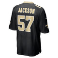 Perkns NO.Saints #57 Rickey Jackson Black Retired Player Jersey