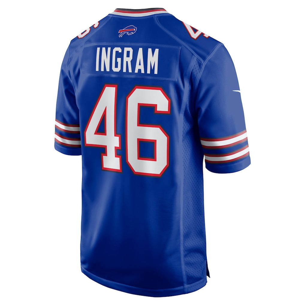Perkns B.Bills #46 Ja'Marcus Ingram Royal Game Jersey
