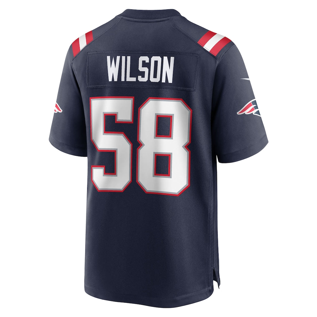 Perkns NE.Patriots #58 Jared Wilson Navy Team Game Jersey