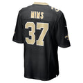 Perkns NO.Saints #37 Jordan Mims Black Team Game Jersey
