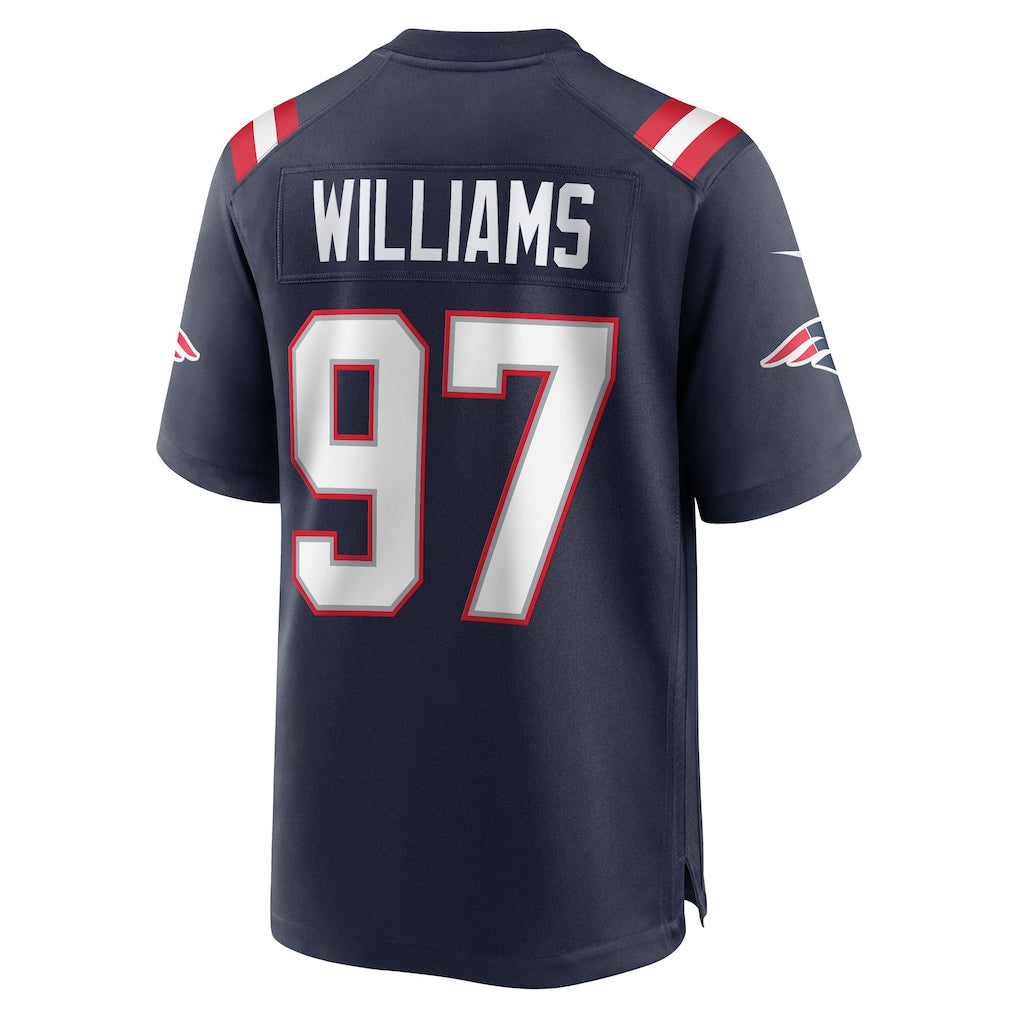 Perkns NE.Patriots #97 Milton Williams Navy Game Player Jersey