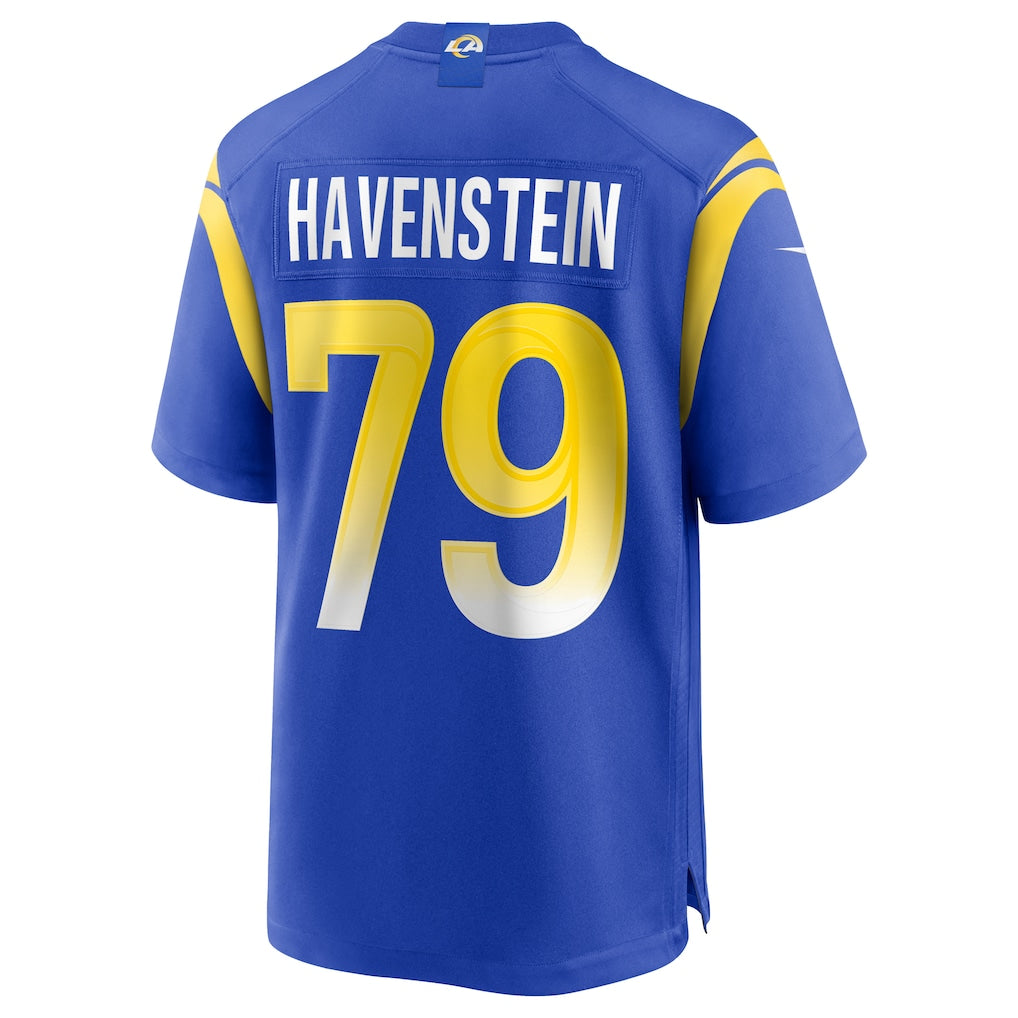 Perkns LA.Rams #79 Rob Havenstein Royal Game Jersey