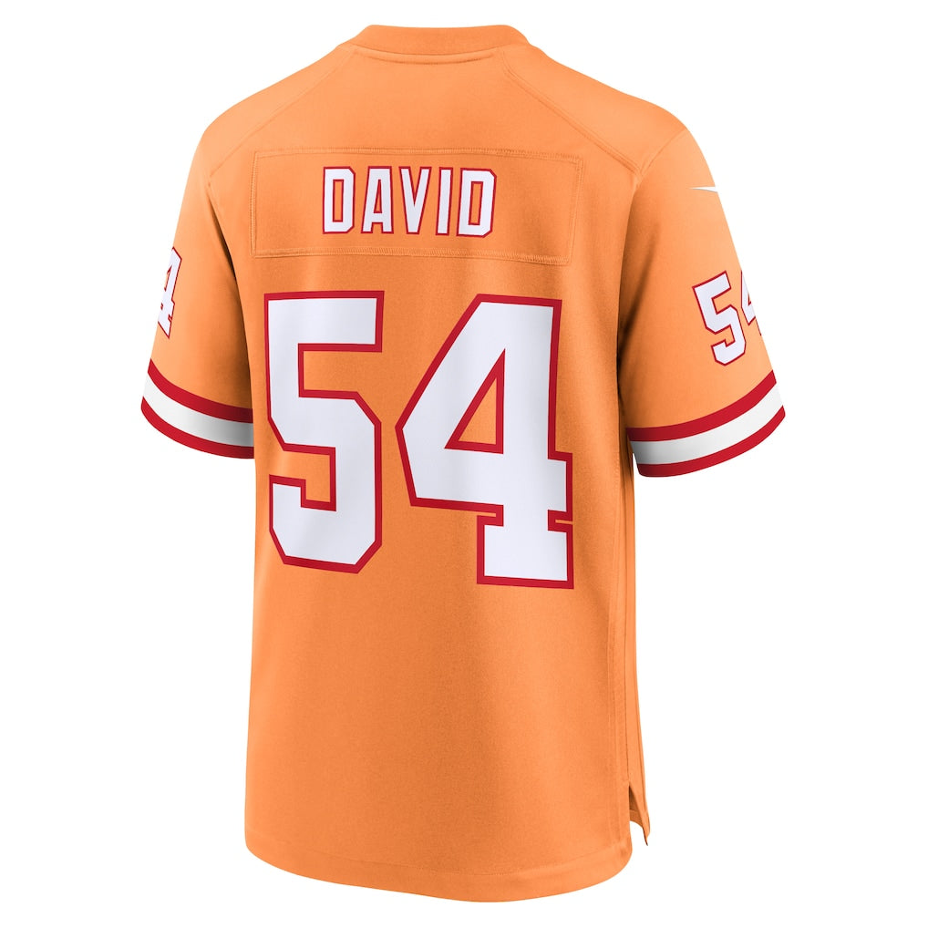 Perkns TB.Buccaneers #54 Lavonte David Orange Throwback Game Jersey