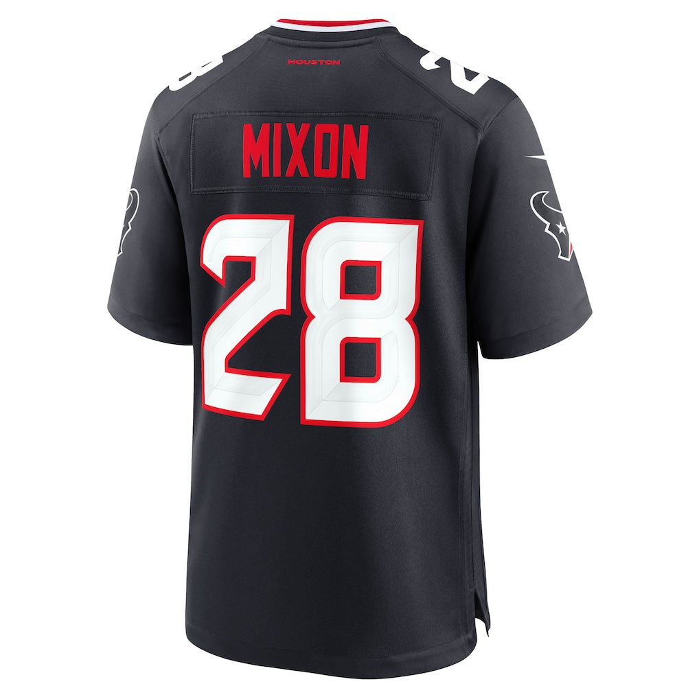 Perkns H.Texans #28 Joe Mixon Navy Game Jersey