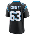 Perkns C.Panthers #63 Austin Corbett Black Team Game Jersey