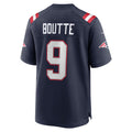 Perkns NE.Patriots #9 Kayshon Boutte Navy Game Jersey
