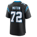 Perkns C.Panthers #72 Taylor Moton Black Team Game Jersey