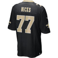 Perkns NO.Saints #77 Carl Nicks Black Game Retired Player Jersey