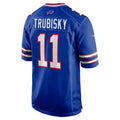 Perkns B.Bills #11 Mitchell Trubisky Royal Game Jersey