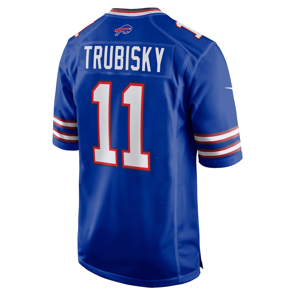 Perkns B.Bills #11 Mitchell Trubisky Royal Game Jersey