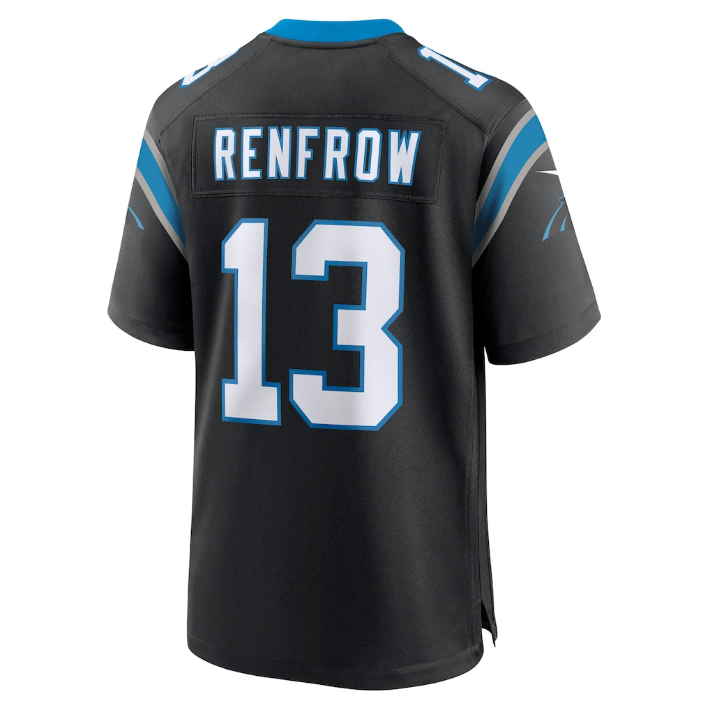Perkns C.Panthers #13 Hunter Renfrow Black Team Game Jersey