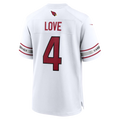 Perkns A.Cardinals #4 Jeremiyah Love White Game Player Stitched Jerseys