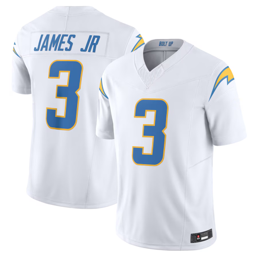 Perkns #3 Derwin James Jr. Player LA.Chargers Vapor F.U.S.E. Limited Stitched Jerseys - White