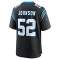 Perkns C.Panthers #52 DJ Johnson Black Game Jersey