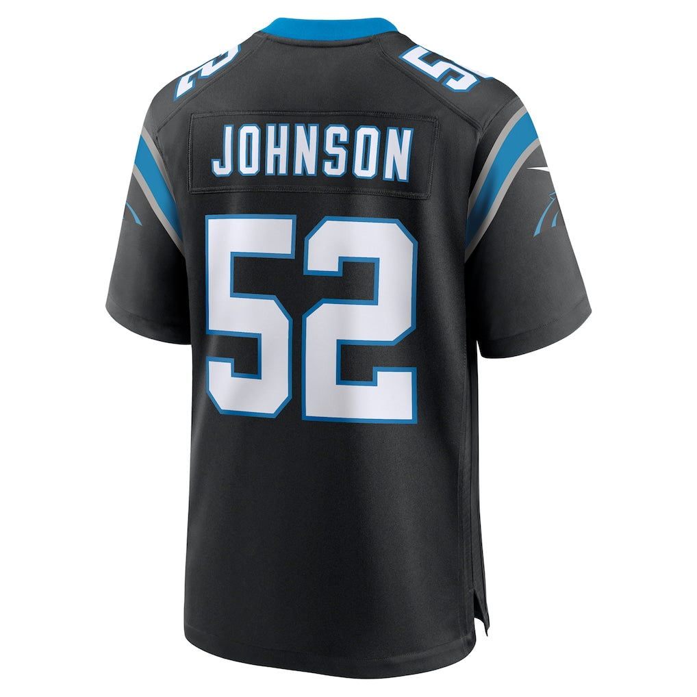 Perkns C.Panthers #52 DJ Johnson Black Game Jersey