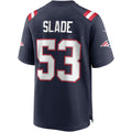 Perkns NE.Patriots #53 Chris Slade Navy Game Retired Player Jersey