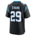 Perkns C.Panthers #29 Akayleb Evans Black Team Game Jersey