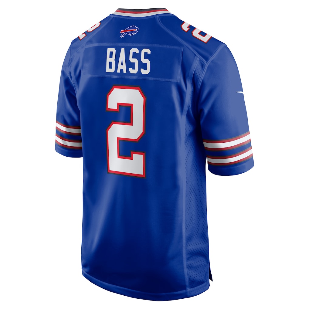 Perkns B.Bills #2 Tyler Bass Royal Game Player Jersey