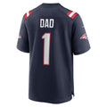 Perkns NE.Patriots #1 Dad Navy Game Jersey