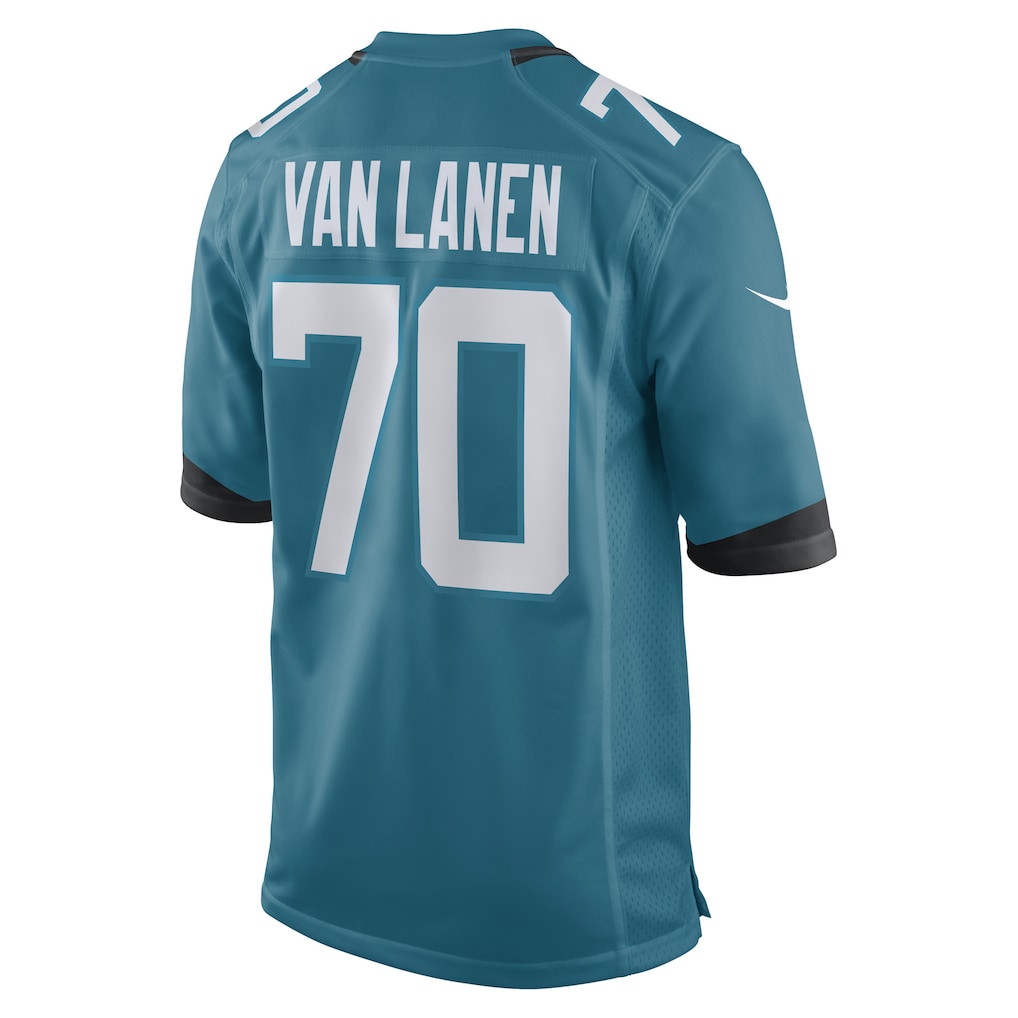 Perkns J.Jaguars #70 Cole Van Lanen Teal Game Player Jersey
