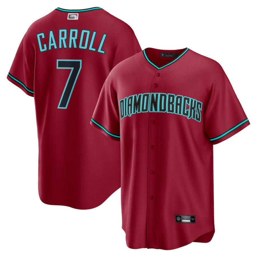 Perkns A.Diamondbacks #7 Corbin Carroll Player Red Home Replica Personalized Stitched Jerseys