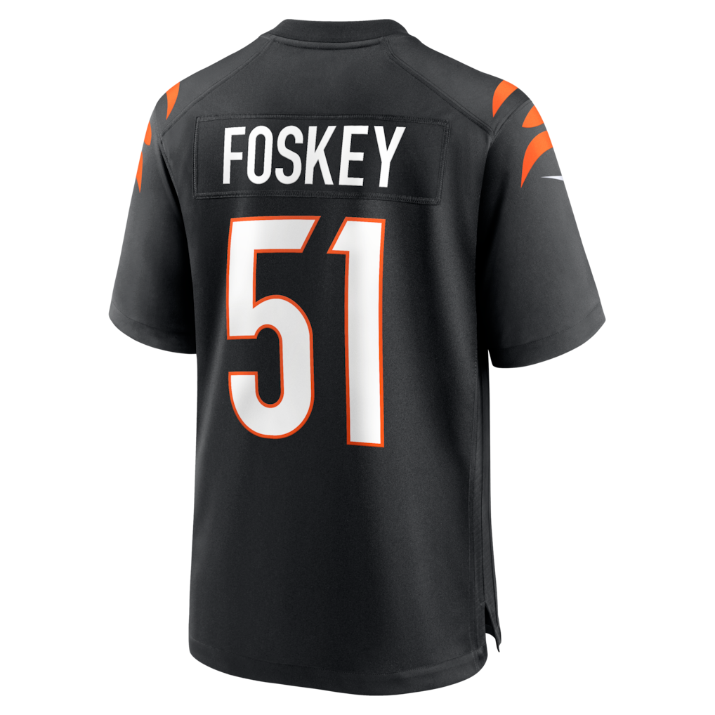 Perkns C.Bengals #51 Isaiah Foskey Black Team Game Jersey