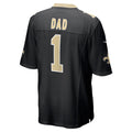 Perkns NO.Saints #1 Dad Black Game Jersey