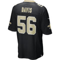 Perkns NO.Saints #56 Demario Davis Black Game Jersey