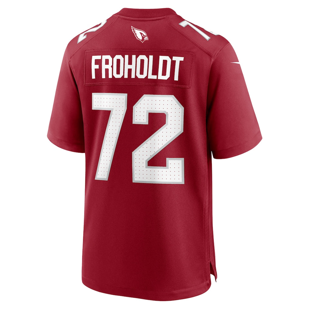 Perkns A.Cardinals #72 Hjalte Froholdt Cardinal Team Game Jersey