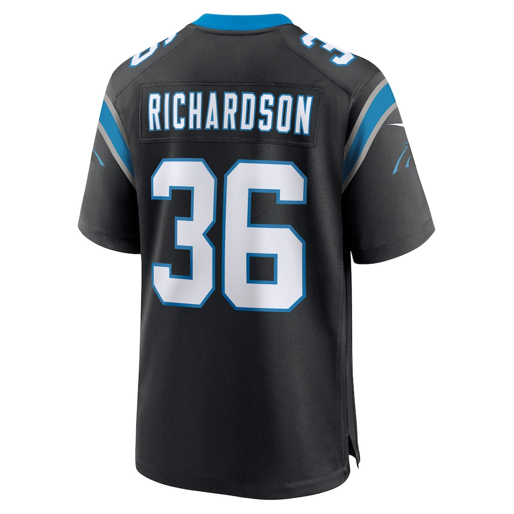 Perkns C.Panthers #36 Demani Richardson Black Team Game Jersey