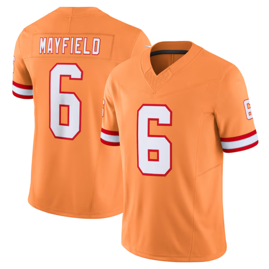 Perkns #6 Baker Mayfield Player TB.Buccaneers Orange Vapor F.U.S.E. Limited Stitched Jerseys