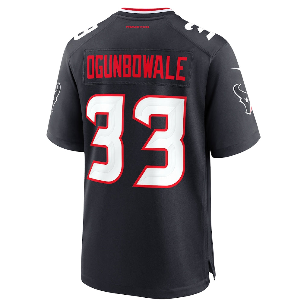 Perkns H.Texans #33 Dare Ogunbowale Navy Team Game Jersey