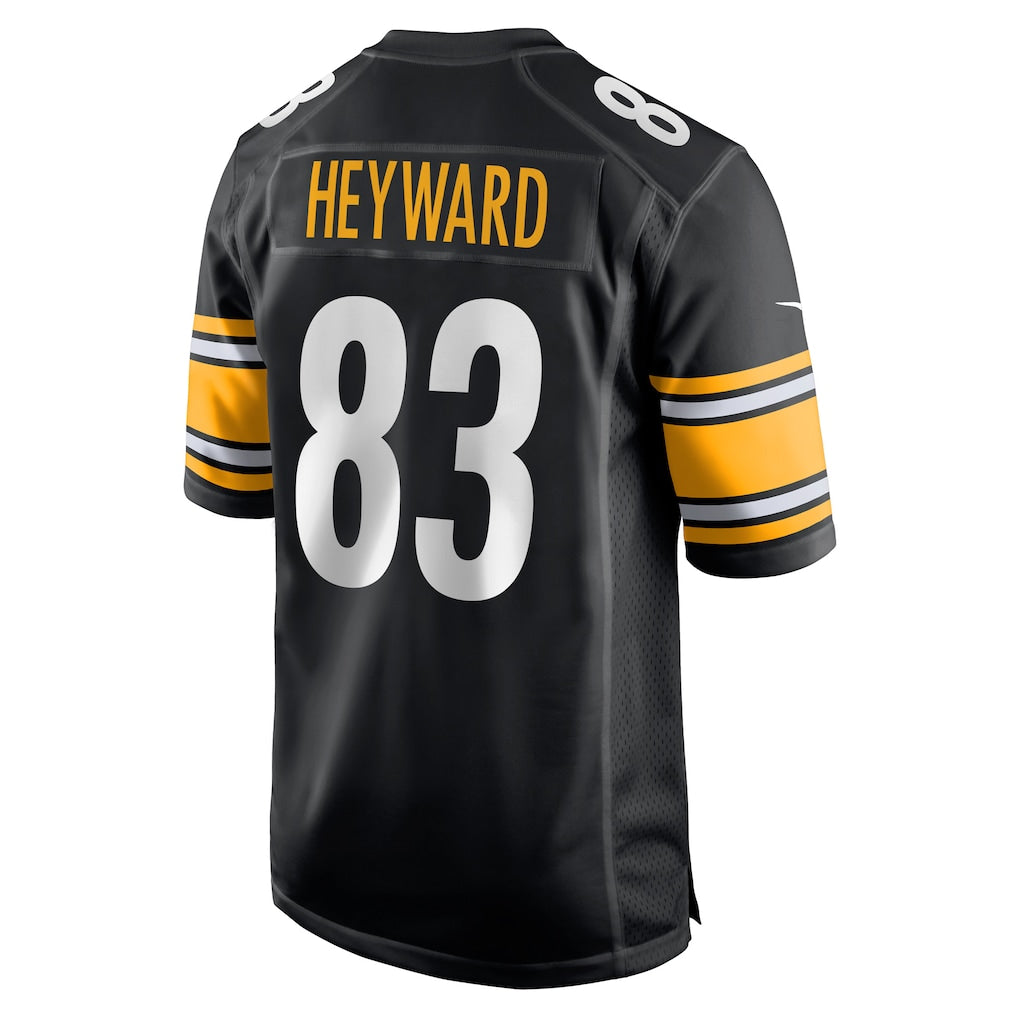 Perkns P.Steelers #83 Connor Heyward Black Game Player Jersey
