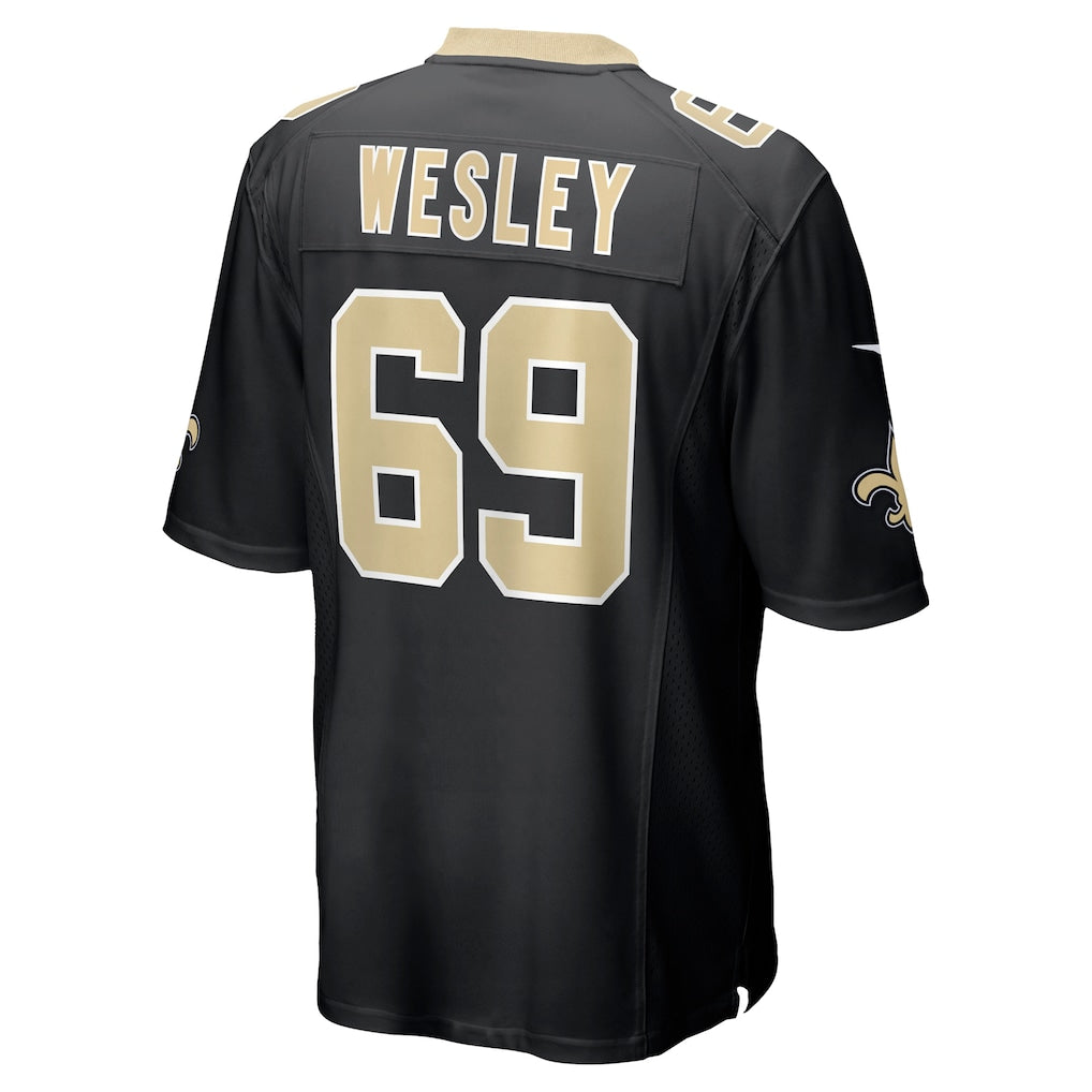 Perkns NO.Saints #69 Barry Wesley Black Team Game Jersey
