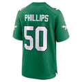 Perkns P.Eagles #50 Jaelan Phillips Kelly Green Alternate 2 Game Jersey