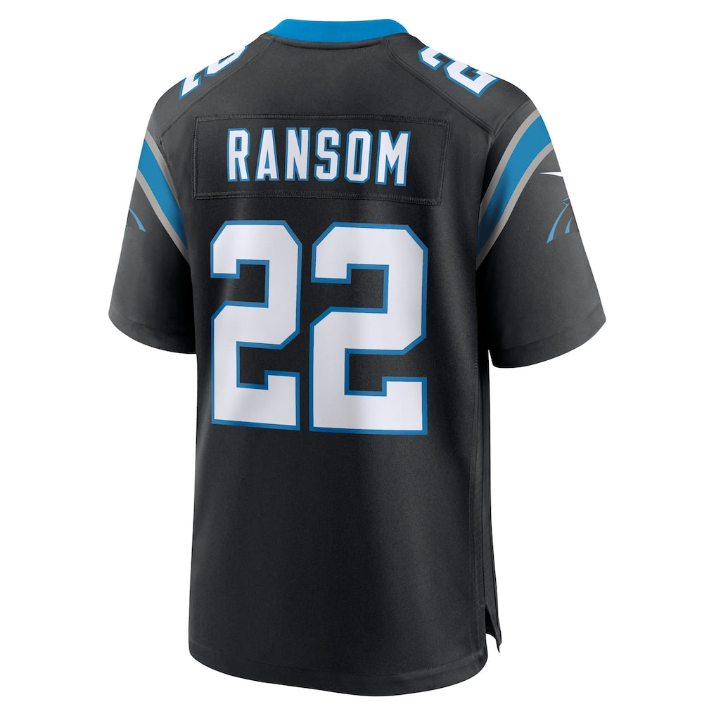 Perkns C.Panthers #22 Lathan Ransom Black Team Game Jersey