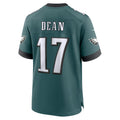 Perkns P.Eagles #17 Nakobe Dean Midnight Green Team Game Jersey