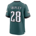 Perkns P.Eagles #28 Will Shipley Midnight Green Team Game Jersey