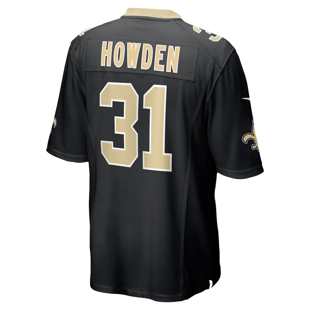 Perkns NO.Saints #31 Jordan Howden Black Team Game Jersey