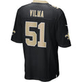 Perkns NO.Saints #51 Jonathan Vilma Black Game Retired Player Jersey