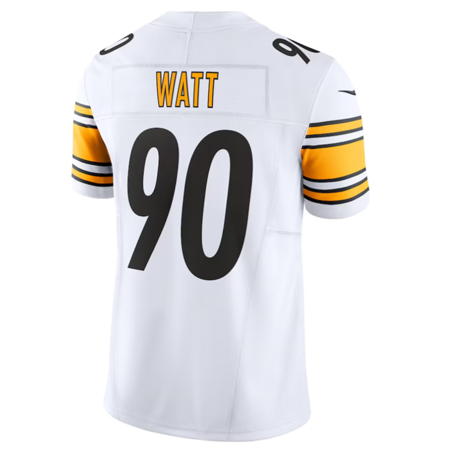 Perkns #90 T.J. Watt Player P.Steelers White Vapor F.U.S.E. Limited Stitched Jersey